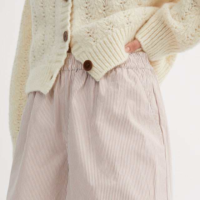 Edgar Shorts Warm beige/White stripe