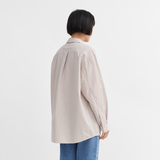 Edgar Shirt Warm beige/White stripe