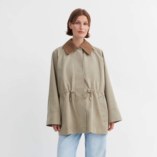 Gaby Parka Jakke Stone Moss