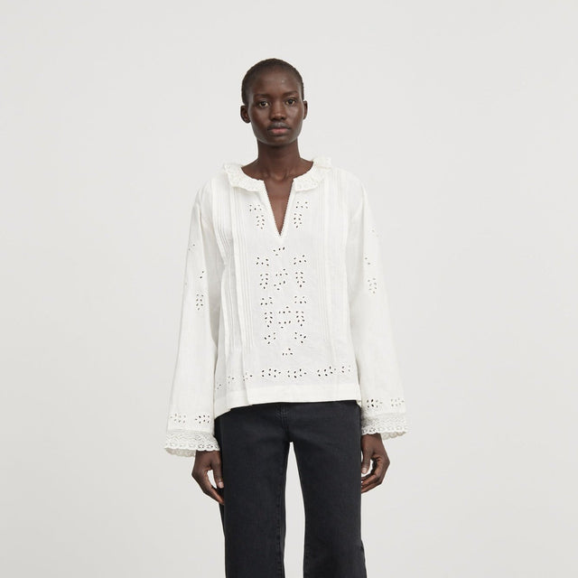 Maya Blouse Off White / White