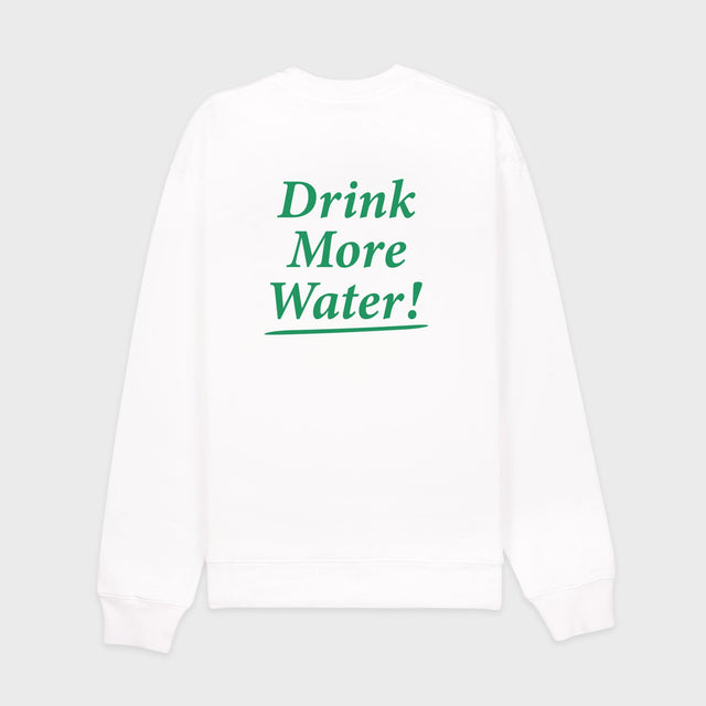 Drink More Water Crewneck Hvid