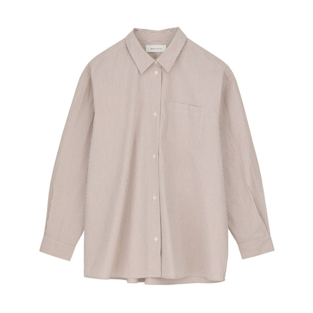 Edgar Shirt Warm beige/White stripe