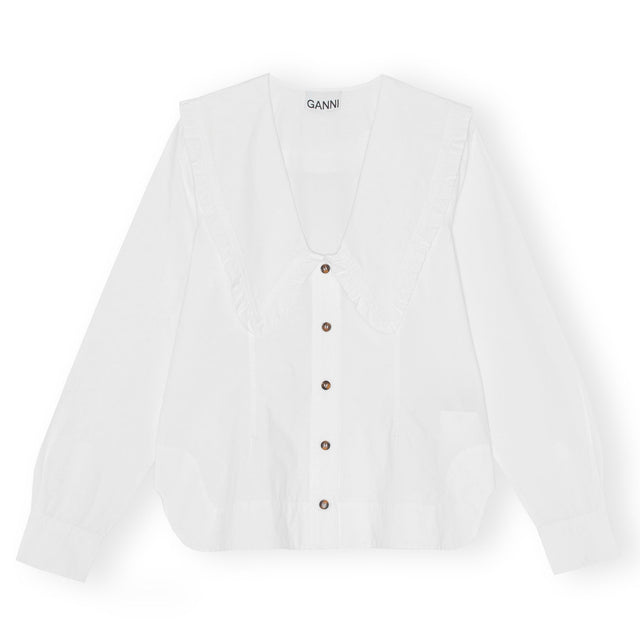F5778 V-Neck Shirt White