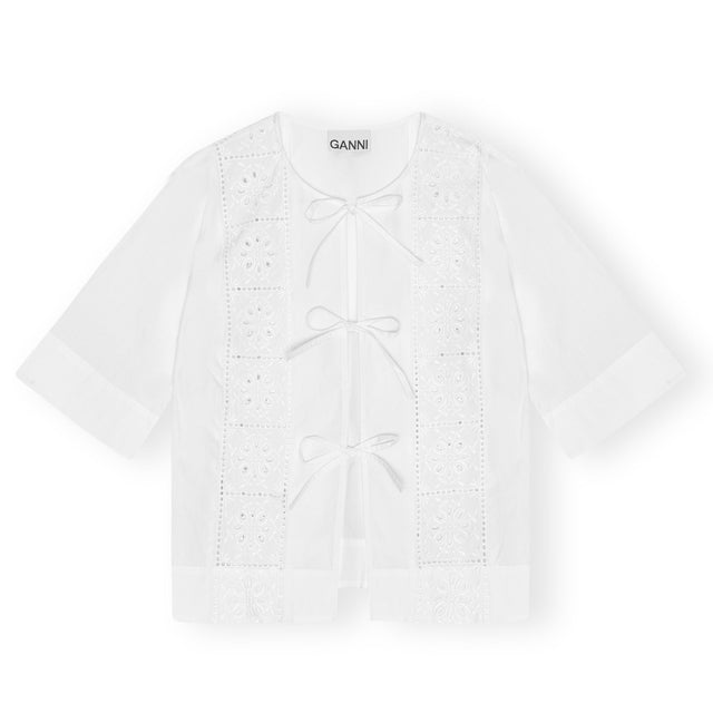 F9655 Broderie Anglaise Blouse White