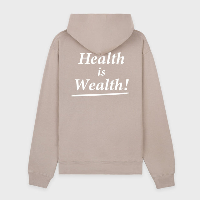 Health Is Wealth Hoodie Lysebrun