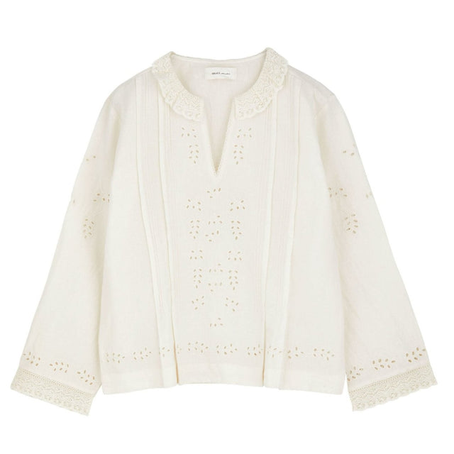 Maya Blouse Off White / White