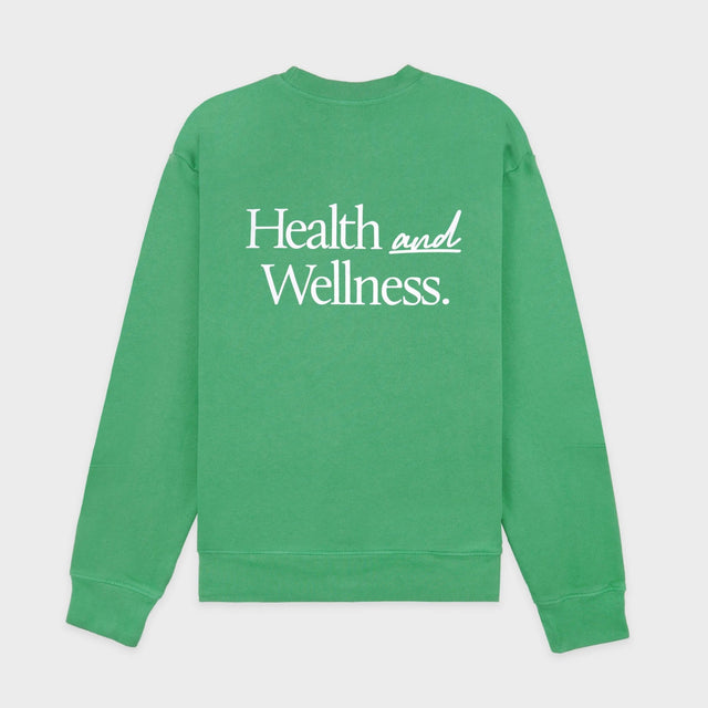 New Health &amp; Wellness Crewneck Green/White