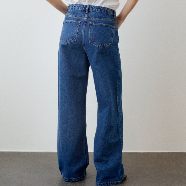 Willow Wide Jeans Denim Mid Blue