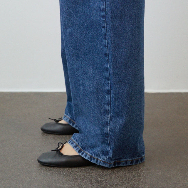 Willow Wide Jeans Denim Mid Blue