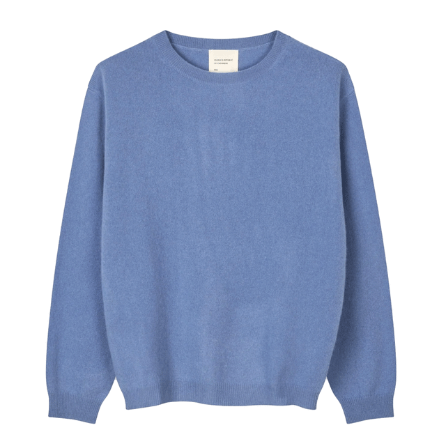 Women's Oversized Roundneck Blue/Blå Melange