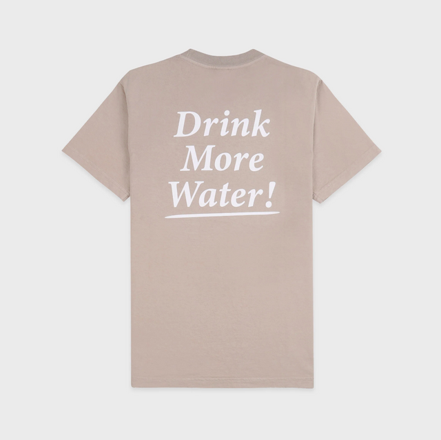 Drink More Water T-Shirt Lysebrun