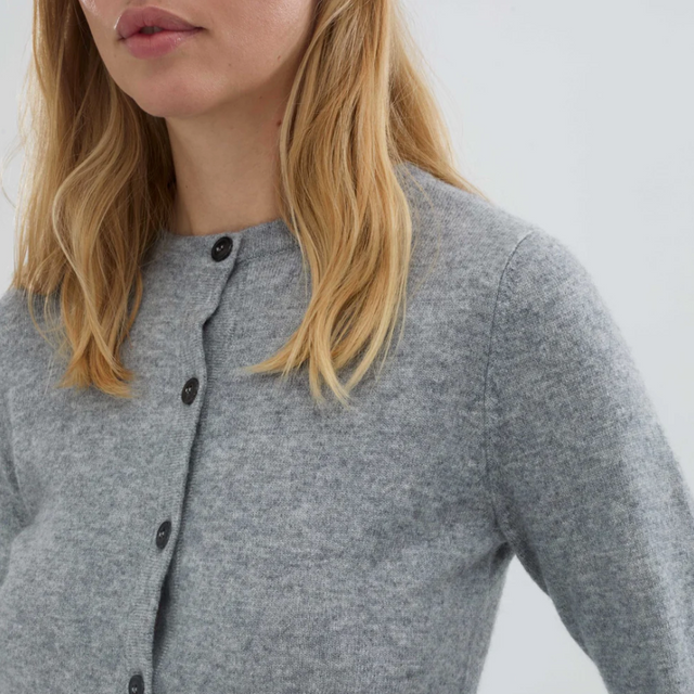 Women's O-Cardigan Heather Grey/Grå Light