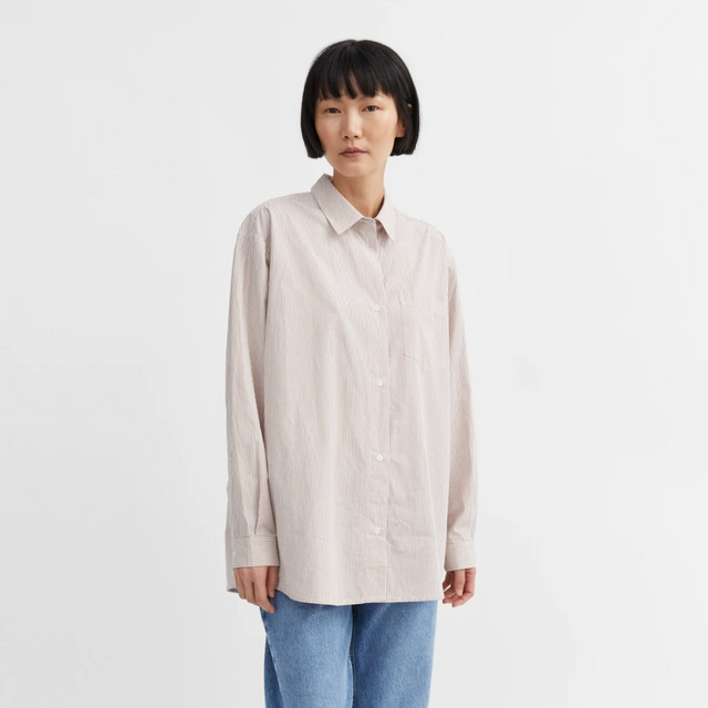 Edgar Shirt Warm beige/White stripe