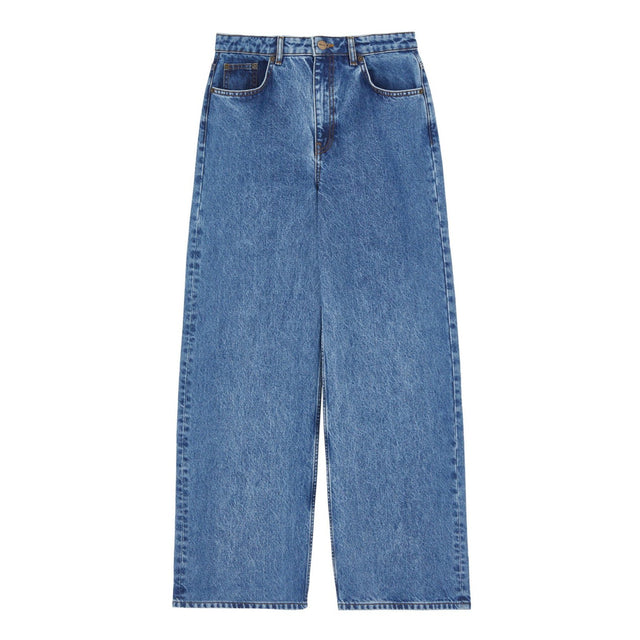 Willow Wide Jeans Washed Mid Blue