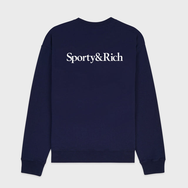 Yankees Serif Crewneck Navy