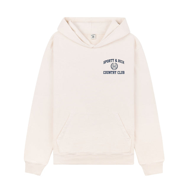 Varsity Crest Hoodie Cream/Navy