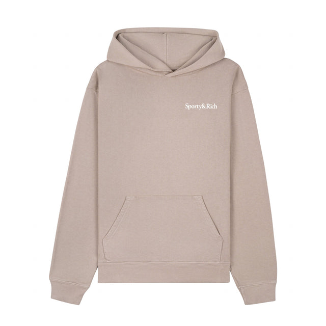 Health Is Wealth Hoodie Light Brown