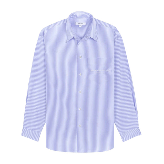 Hotel du Cap Cursive Oversized Shirt Blue stripes