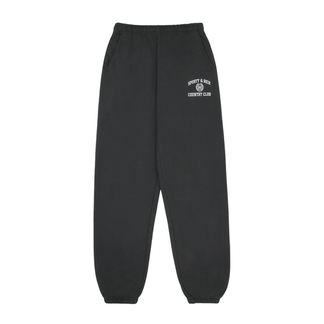 Varsity Crest Sweatpants Faded Sort/Hvid