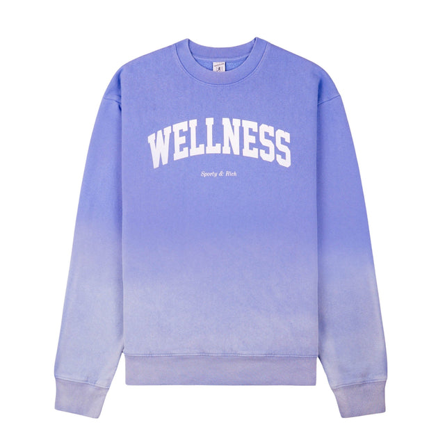 Wellness Ivy Crewneck Dip Dye Blå/hvid