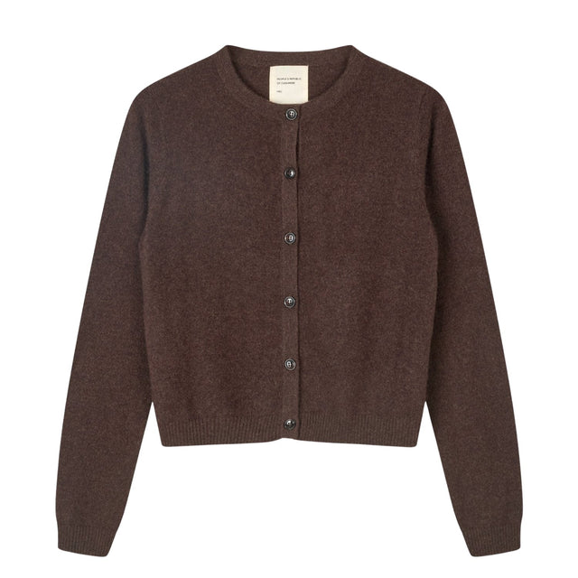 Women's O-cardigan Black Truffle/Mørkebrun