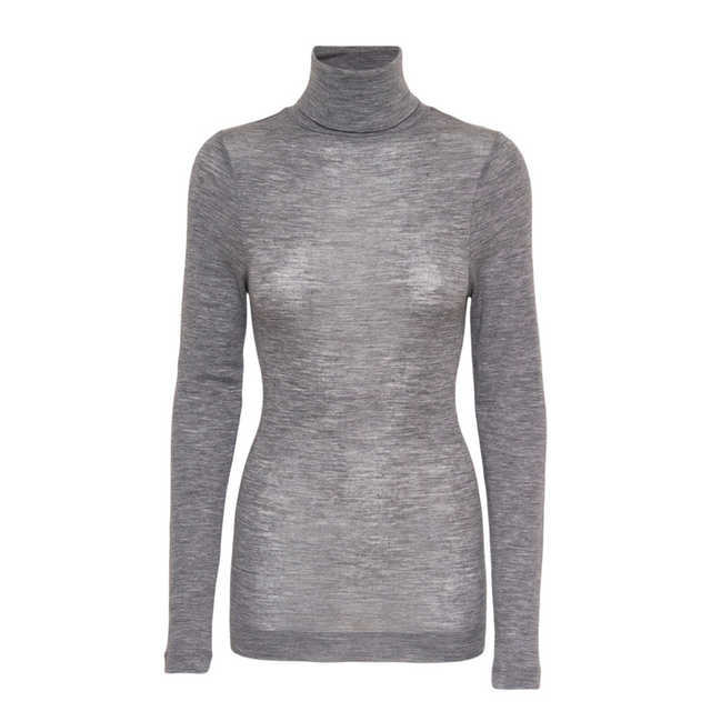 Seamless Basic Lola Merino Uld Grå Melange - Bluser i Grå (Grey Melange ) Køb bluser hos Adelie. Dametøj på nørrebro og onlline til hele Danmark